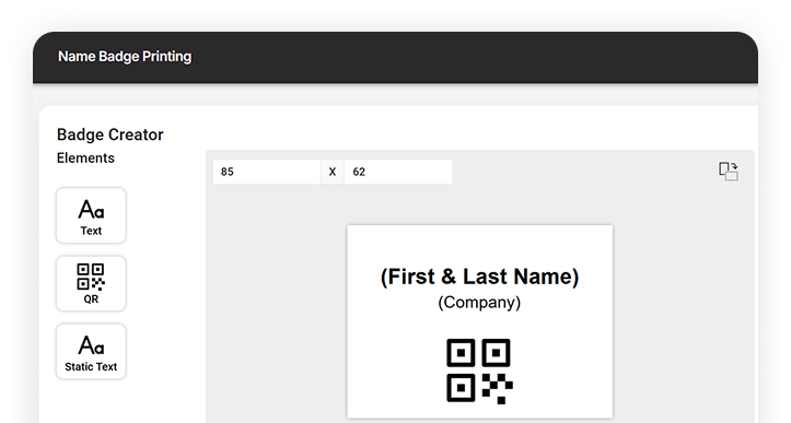 Easily create unique event guest badge