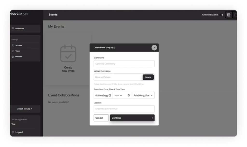 Create a event