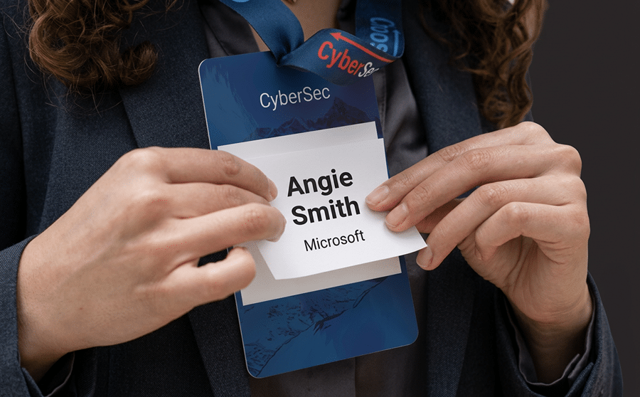 Attendee name badge